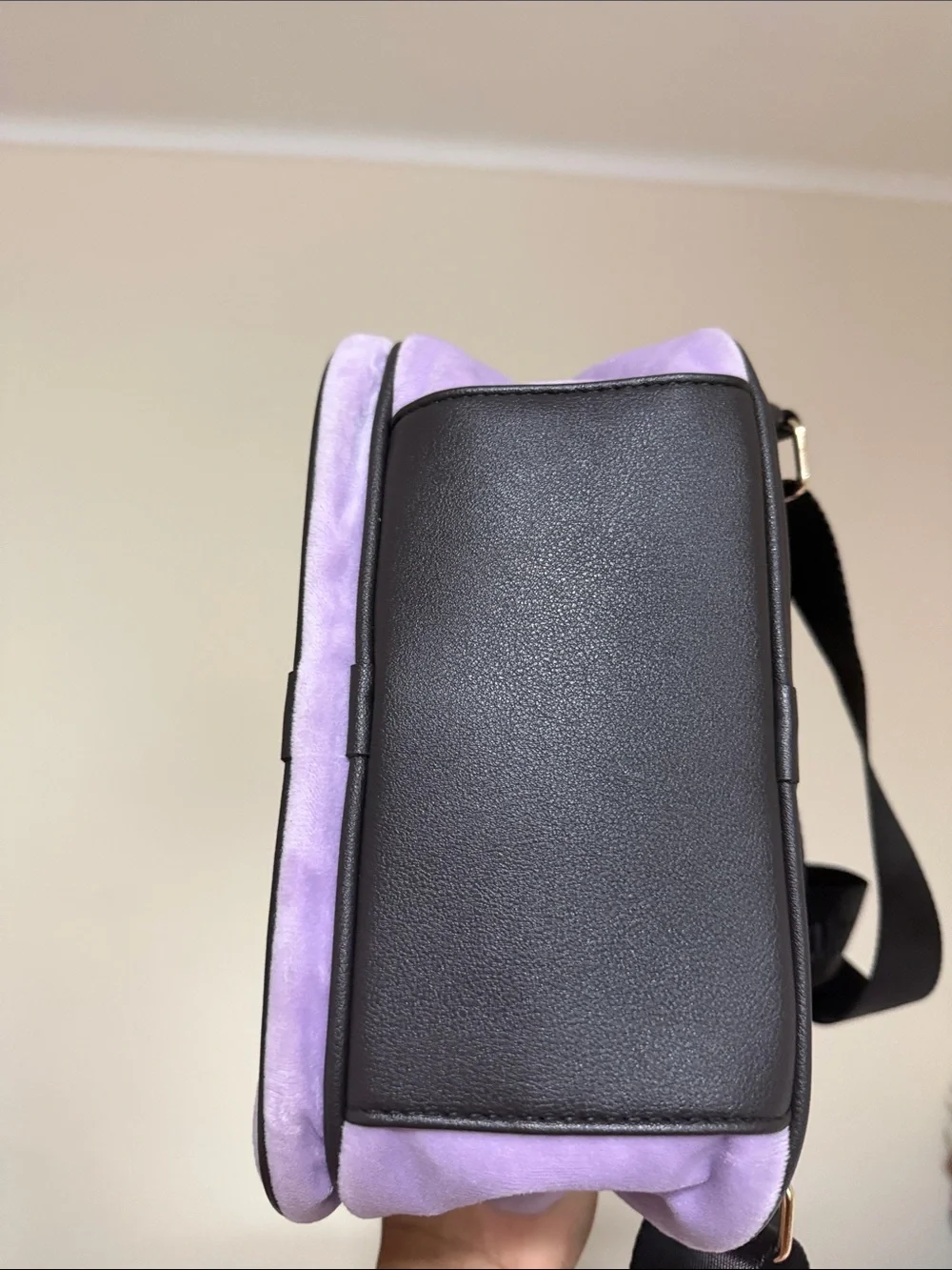 Juicy Couture Lavender Velvet Mini Backpack with Crystal Logo